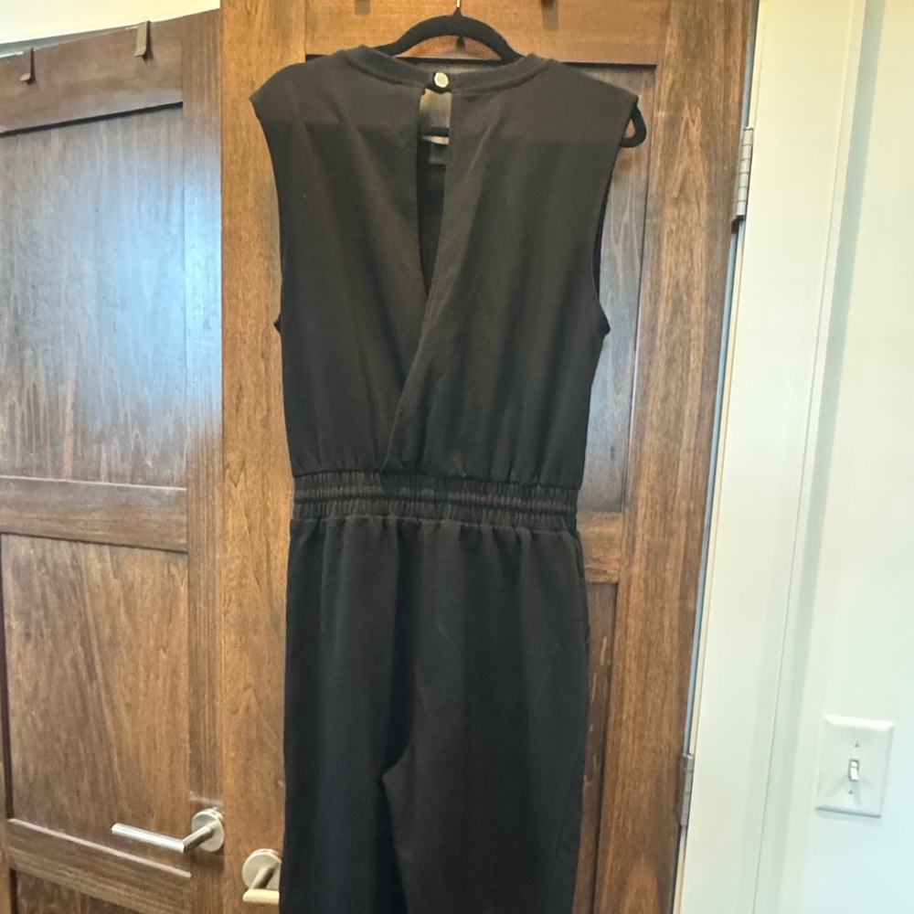 Women’s Jersey Black Sleeveless Jumpsuit